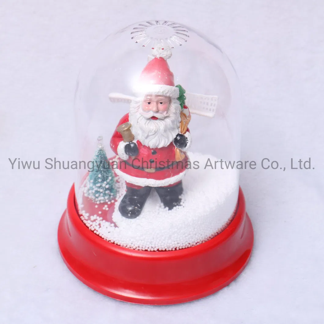 High Quality Glass and Resin Mixed Christmas Snow Globe for Christmas Decoration